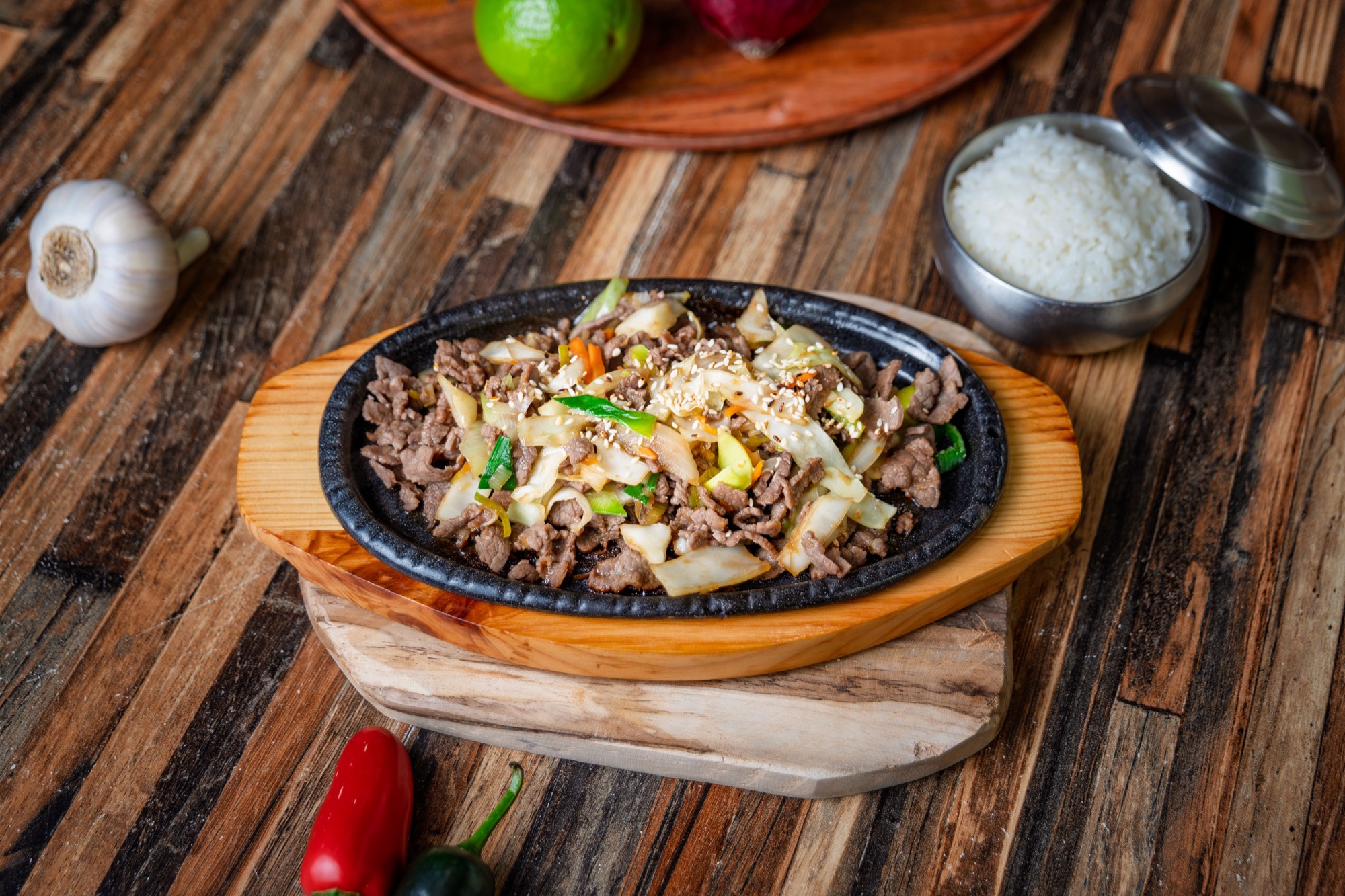 BBQ coréen à la table — Gogi-gui au restaurant Le Séoul